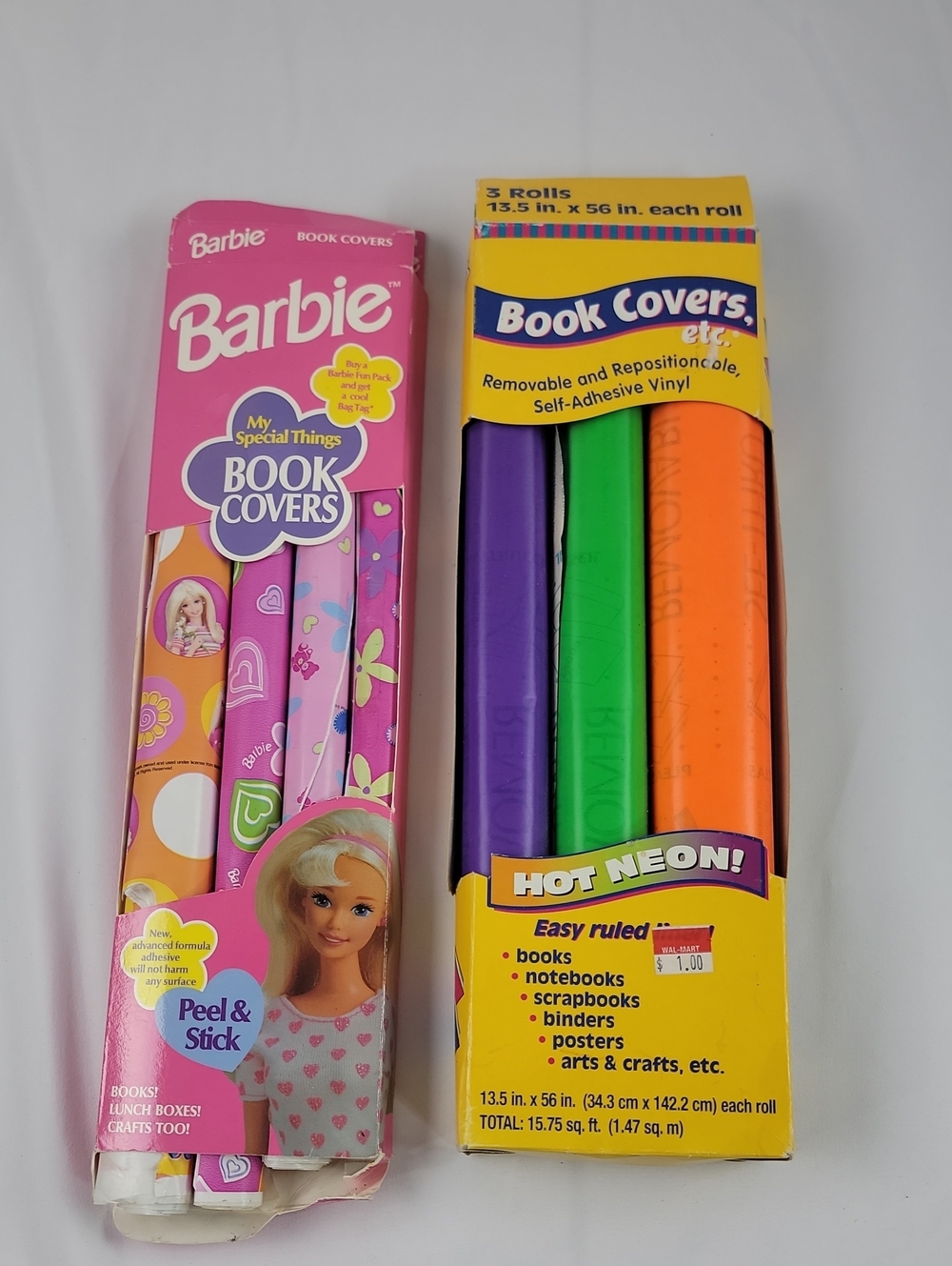 Vintage Barbie Bright Pink Peel & Stick Book Covers